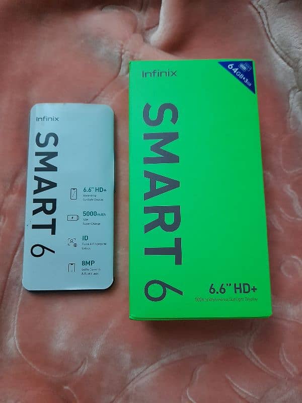 infinix smart 6 3 64 with box 10by10 fix price 0