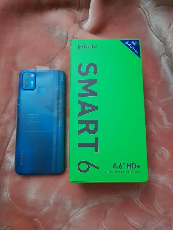 infinix smart 6 3 64 with box 10by10 fix price 1