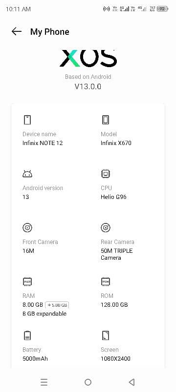 Infinix Note 12 10/10 scratchless 3