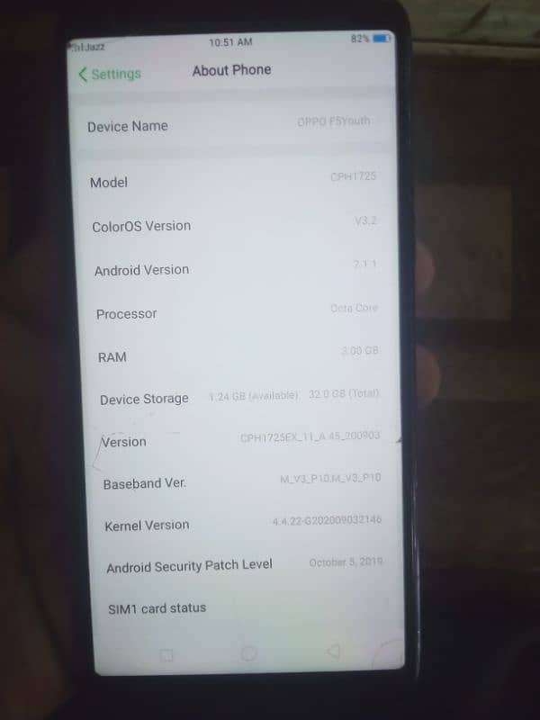 oppo f5 youth 3 gb ram and 32GB internal storage condition 10 by 7 1