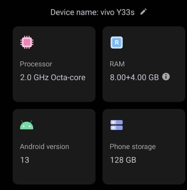 vivo y33 8/128 2sim pta 0