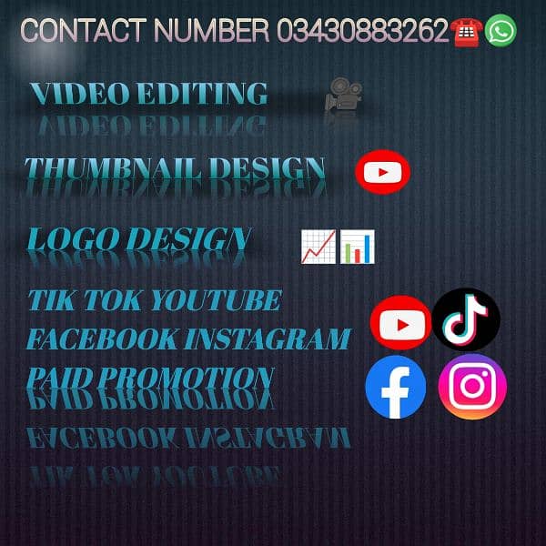 video editing thumbnail designing logo designing tik Tok ped promotion 0