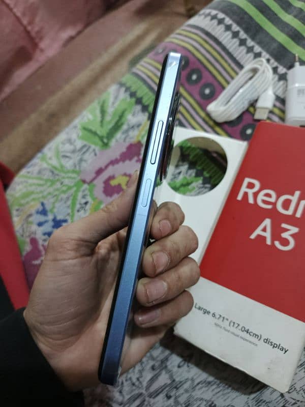 redmi a3 full box 3 month use 4/128 4