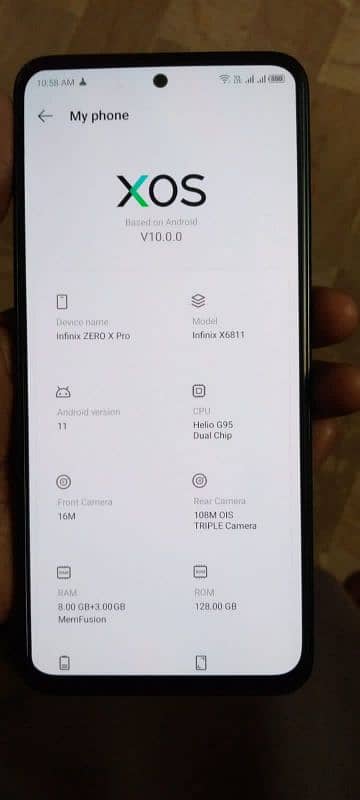 infinix zero x pro 8gb 128gb 4