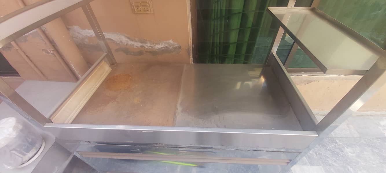 Pure stainless steel burger counter 3