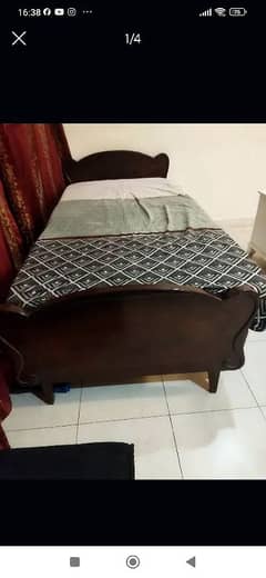 Single bed pure shesham wooden