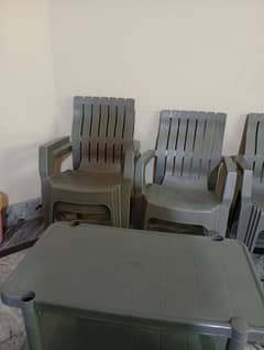 plastic chair table