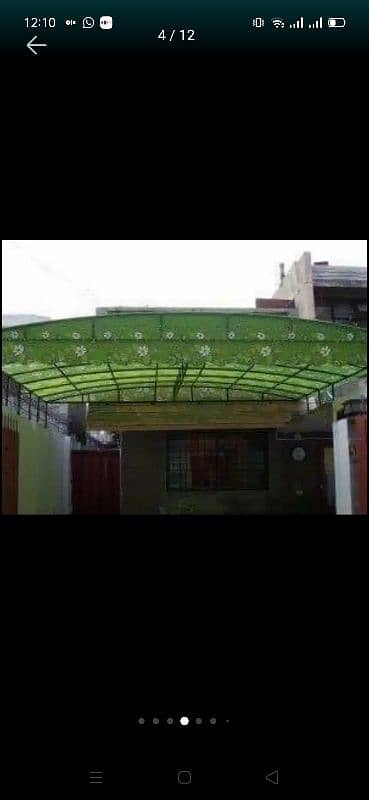 car parking shade green net shade fiber glass shade 10