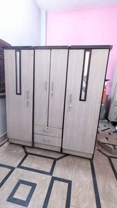 3 door almari/ wood works/cupboard /wardrobe for Urgent sale/colorful