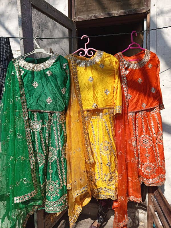 3 piece mehndi lehnga 0