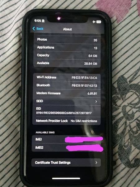 IPHONE 11 NON PTA 100% HEALTH 8