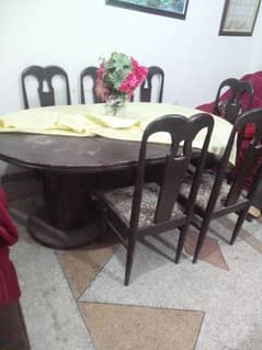 good wood and heavy strong wood  dining table