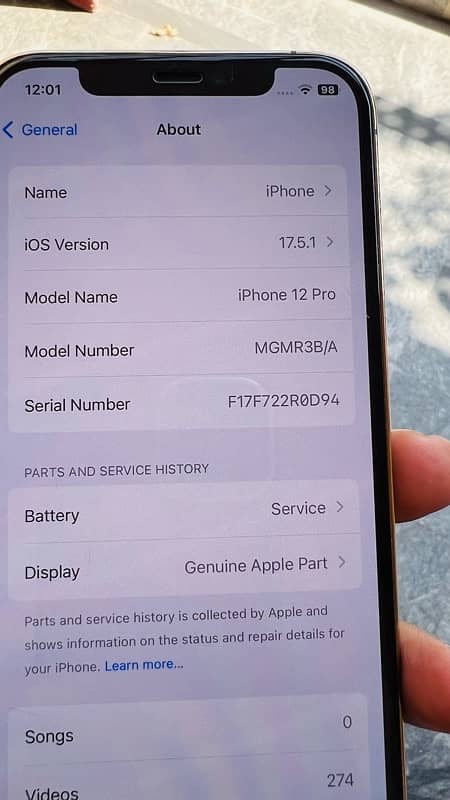 iphone 12 pro non-Pta 256 gb 5