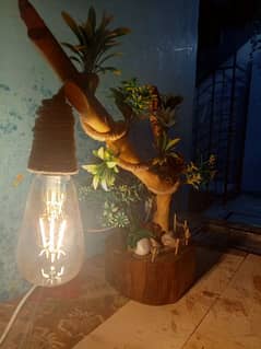 vintage style wooden lamp