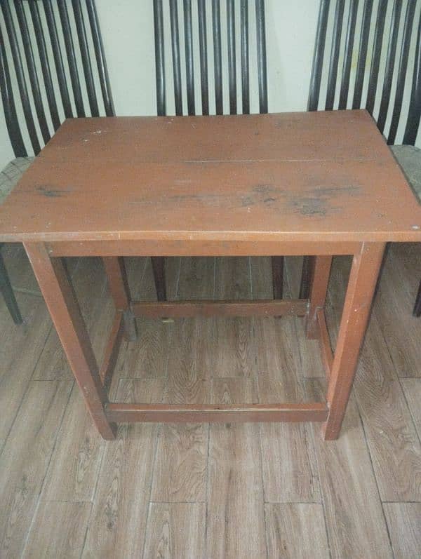 Wooden Table & 4 chairs for sale 1