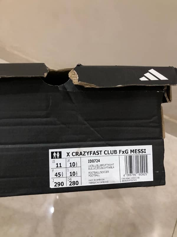 Adidas X Crazyfast Club FXG Messi Studs 7