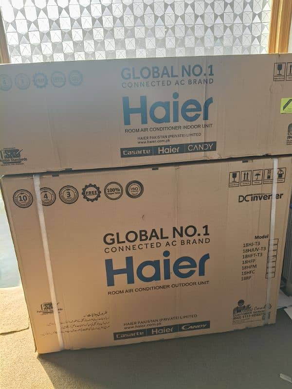 Haier Ac 1.5 Ton 18 HFP  Brand New 1