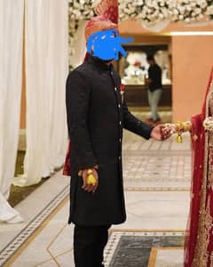 groom sherwani and sarbala sherwani pair with kullaa