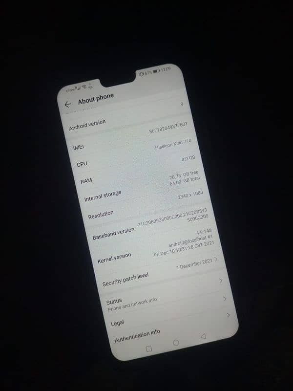 Huawei y9 2019.64GB . 4GB ram 5