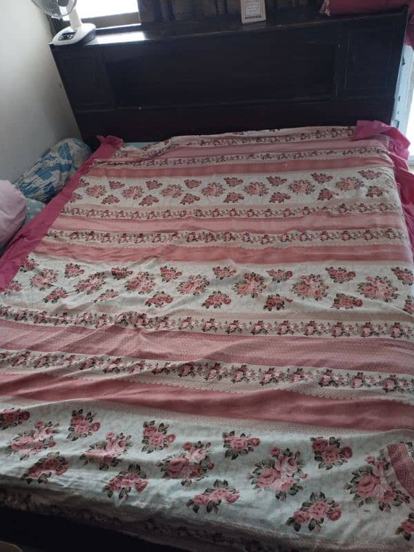 wooden bed and dressing table for sale 0