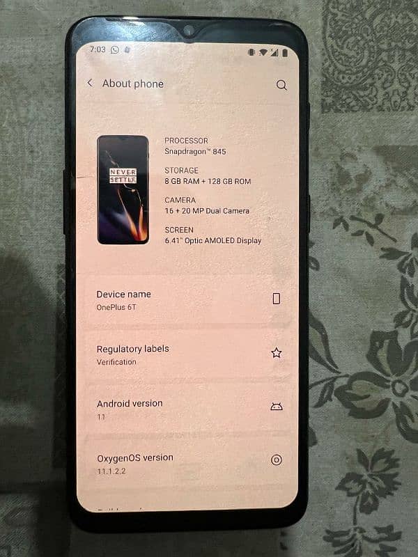 OnePlus 6T 8/128 Official approved 4