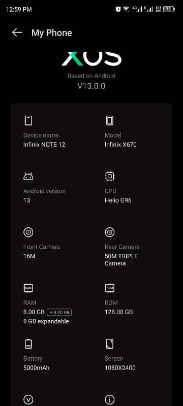 infinix NOTE 12 8/128 2