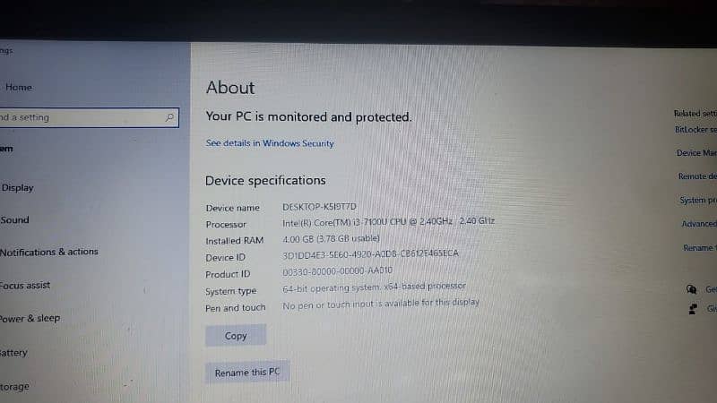 i3 7th Gen Laptop for Sale in Multan 6