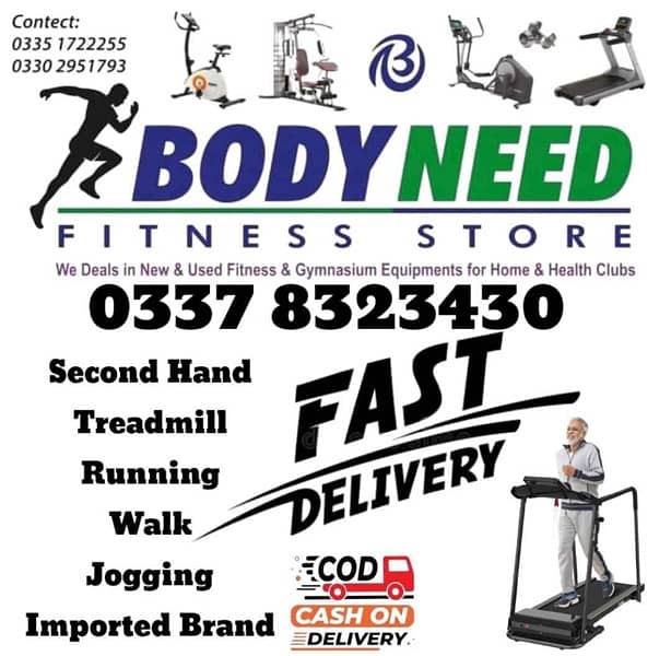 Cash  on delivery  All type fitness Cardio machines available 12