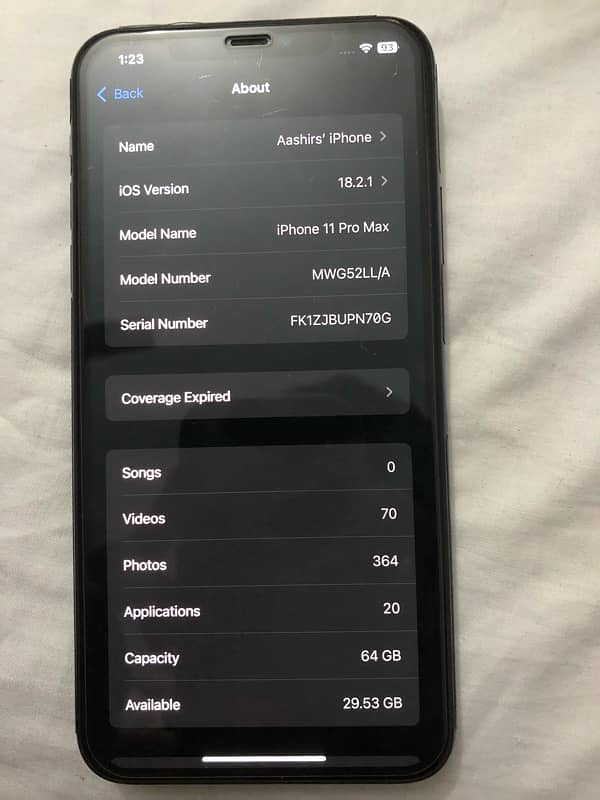 iPhone 11 Pro Max 64 GB Jv 7