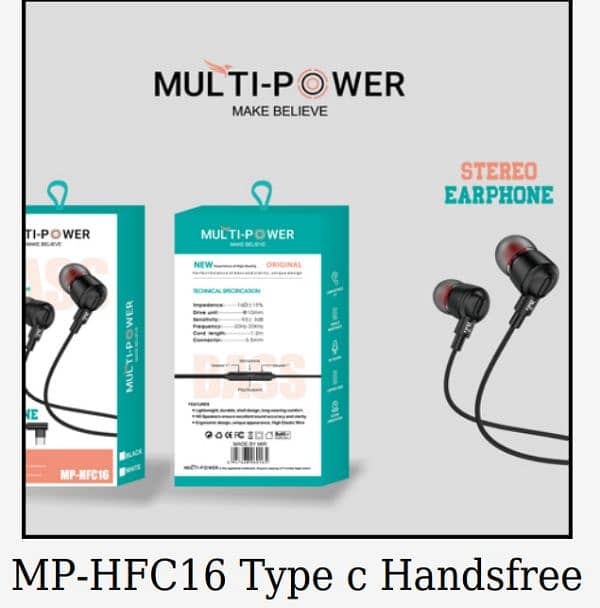 Handfree Type C. ( MP-HFC16) 0