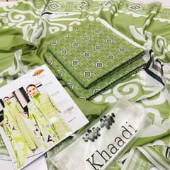 Khaadi Brand  3 Piece Digital Printed Lawn Unstitched Suit