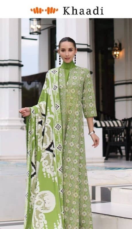 Khaadi Brand  3 Piece Digital Printed Lawn Unstitched Suit 1