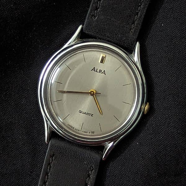 Alba watch in leather Strap 0