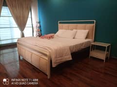 Iron bed / iron bed dressing side table / Double bed /Bed /  Furniture