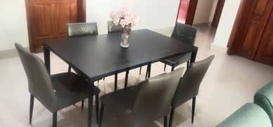 Koncept Furniture Dinning Table with six chairs