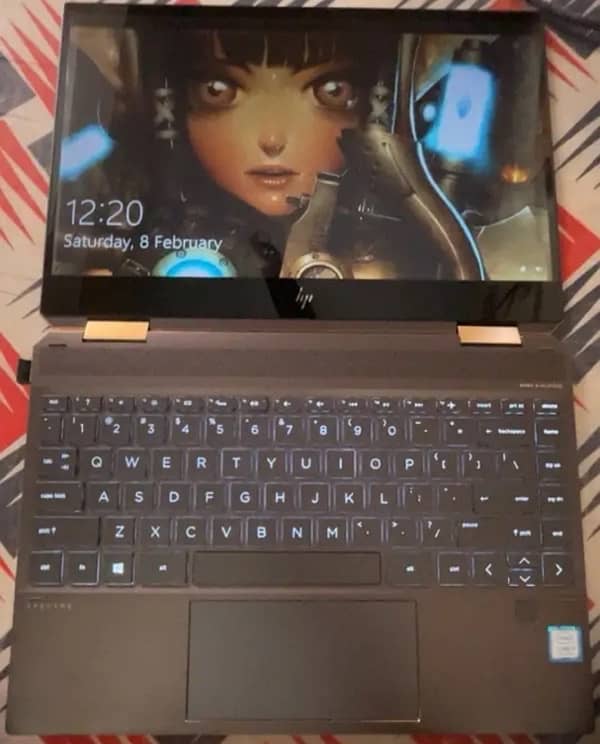 HP SPECTRE X360, Touch, Rose gold colour, Diamond cut shape 1