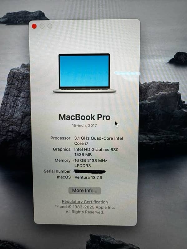 Macbook Pro 2017 15 inch 1TB 3