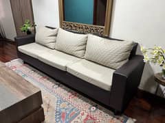 6 Seater leatheroid sofa for lounge (4seater and a 2 seater)