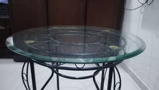 Glass Top Round Table