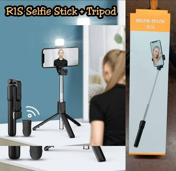 2in 1 selfies stick &trypod /delivery all Pakistan available 0