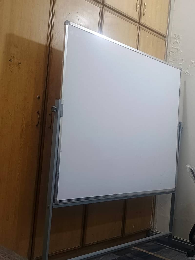 2 (Two) Unused 5x4 ft Whiteboards with Stands – Looks Brand New! 1