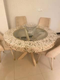 Mother of Pearls Dining Table (Kalamkaar)