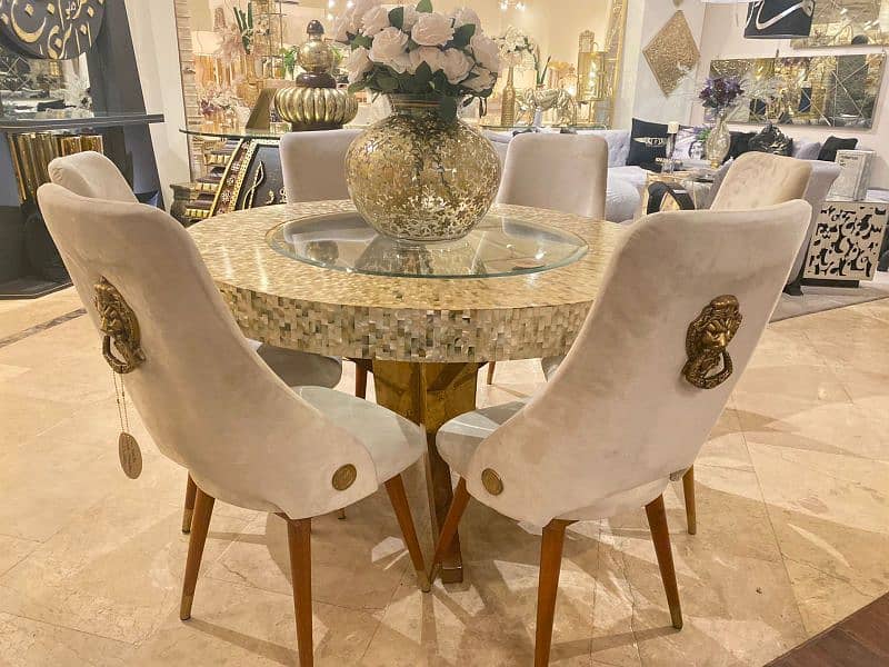 Mother of Pearls Dining Table (Kalamkaar) 1