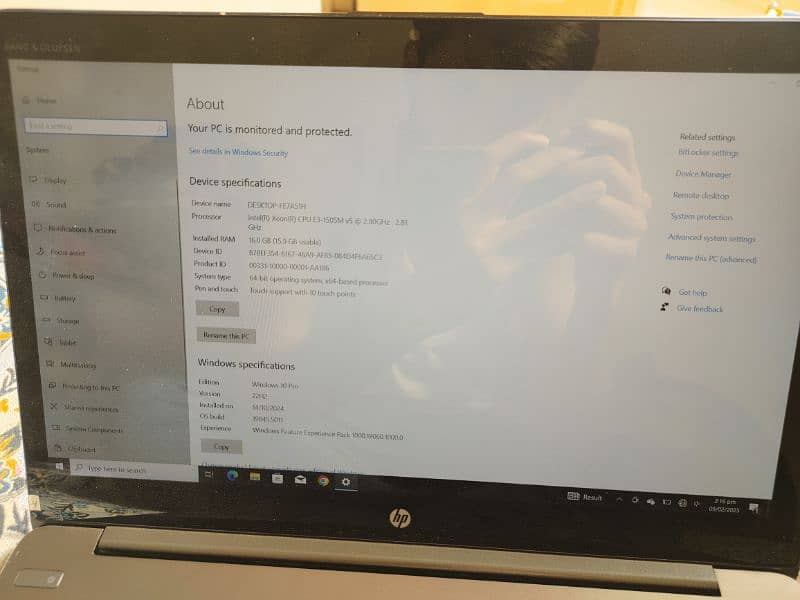 HP ZBook studio g3 toch screen 0