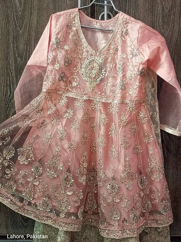 Frock with sharara fancy full work 0