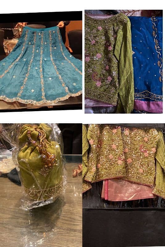 Hand embroidered dresses (lehenga,long shirt,velvet) 0