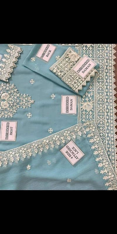 chiffon embroidered 3pcs collection 0