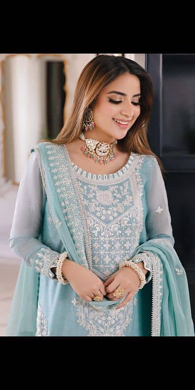 chiffon embroidered 3pcs collection 3