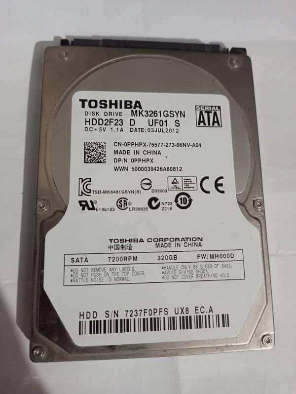 Hard Drive 320 gb (Original TOSHIBA) 0