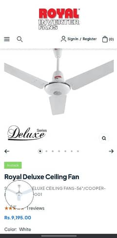 royal delux celling fans